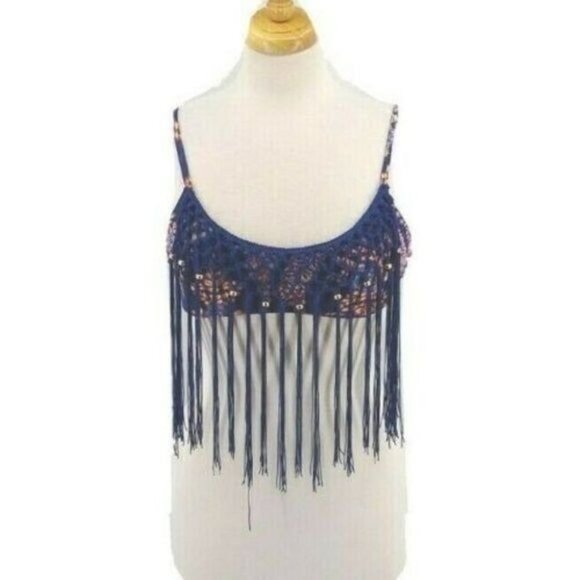 ASOS Mix and Match Bralette Bikini Top with Fringe - Picture 1 of 10